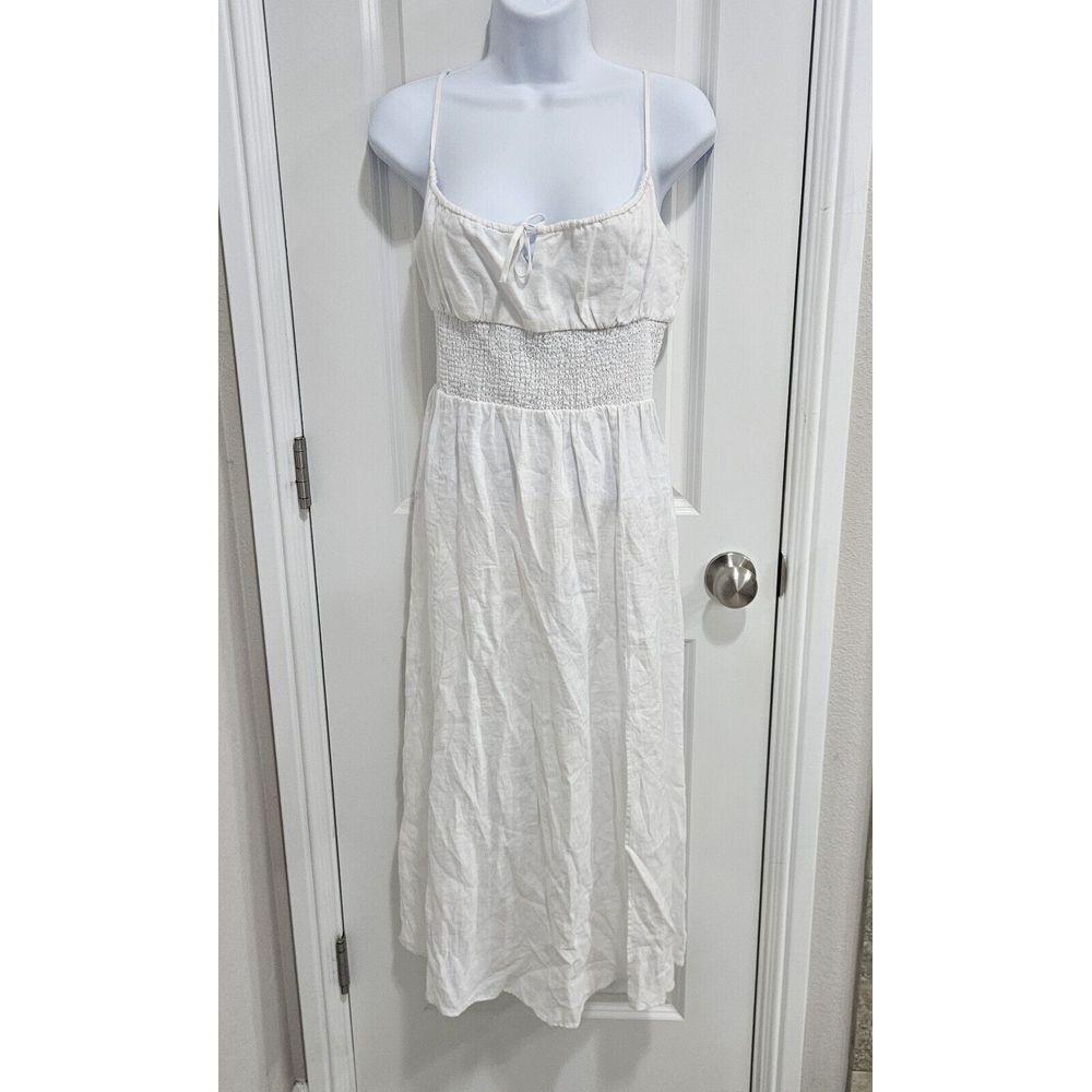 Wilfred Aritzia Size Large Genoa Linen Midi Dress‎ NWT